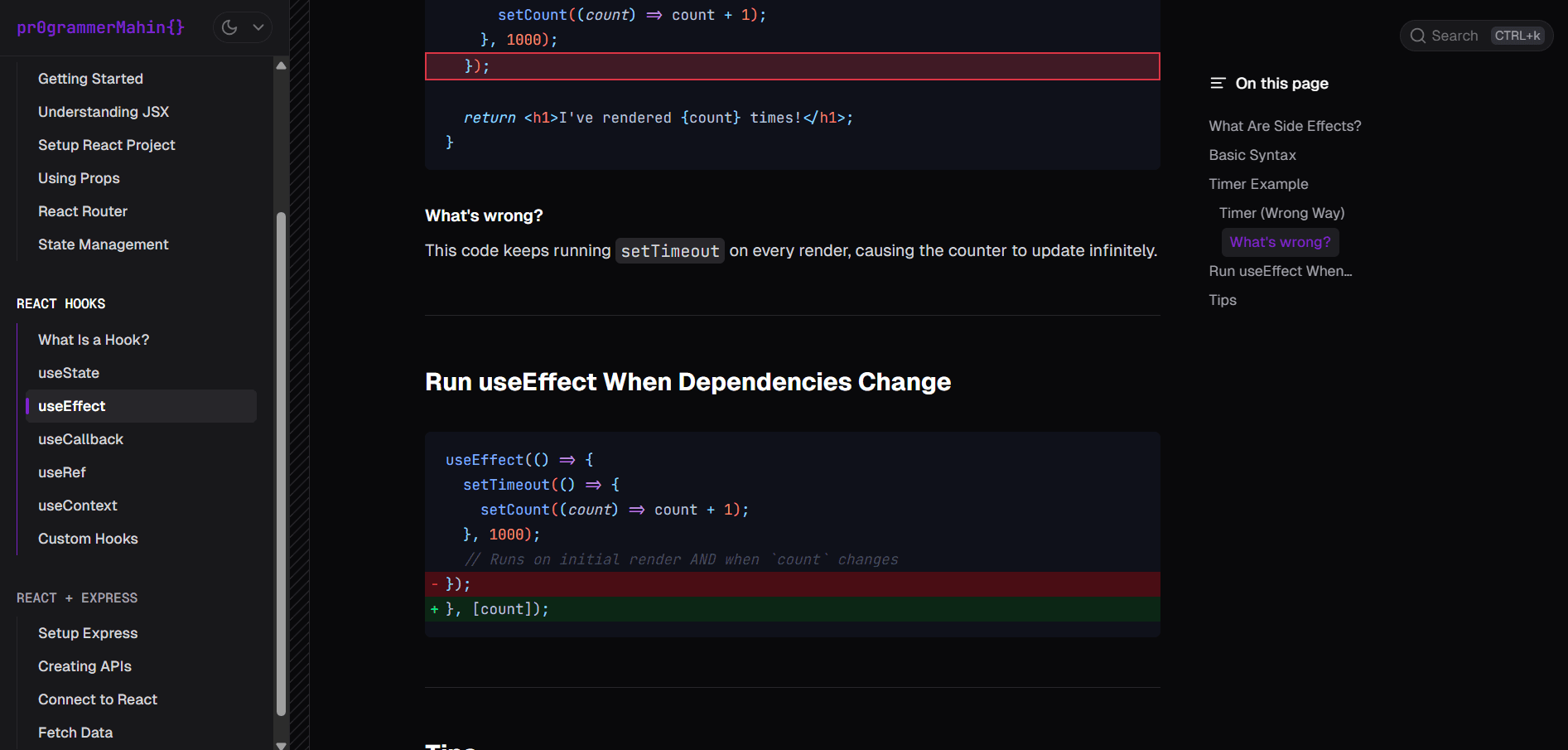 ProgrammerMahin Tutorial Space