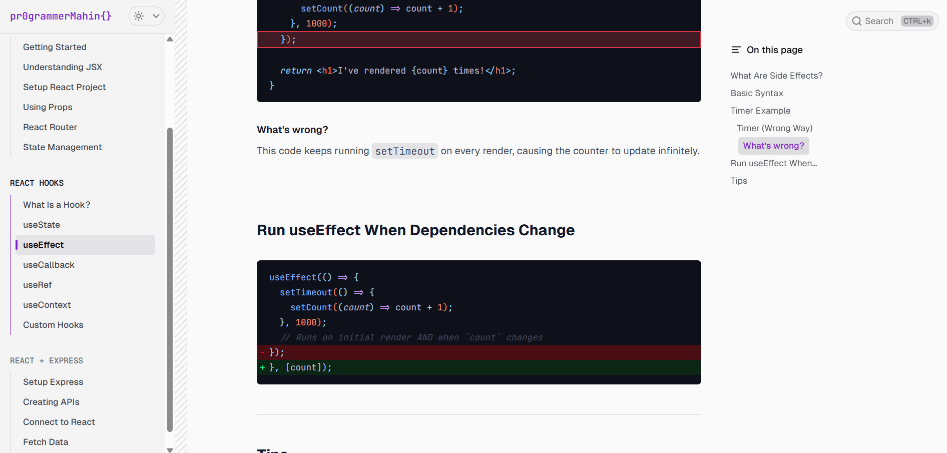 ProgrammerMahin Tutorial Space